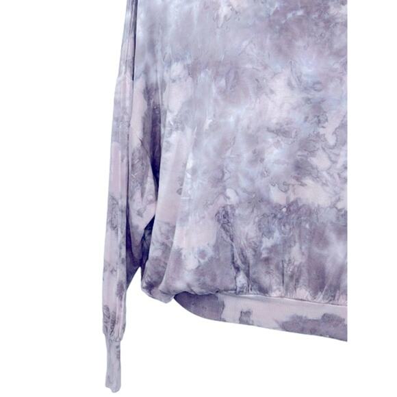 Young Fabulous & Broke Juliette Tie Dye Sweatshirt NWT Purple Gray Oversized - Picture 7 of 16